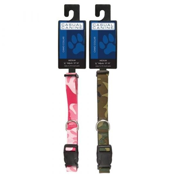 Casual Canine ZA6741 14 75 14-20 in. Camo Dog Collar; Pink ZA6741 14 75 - main
